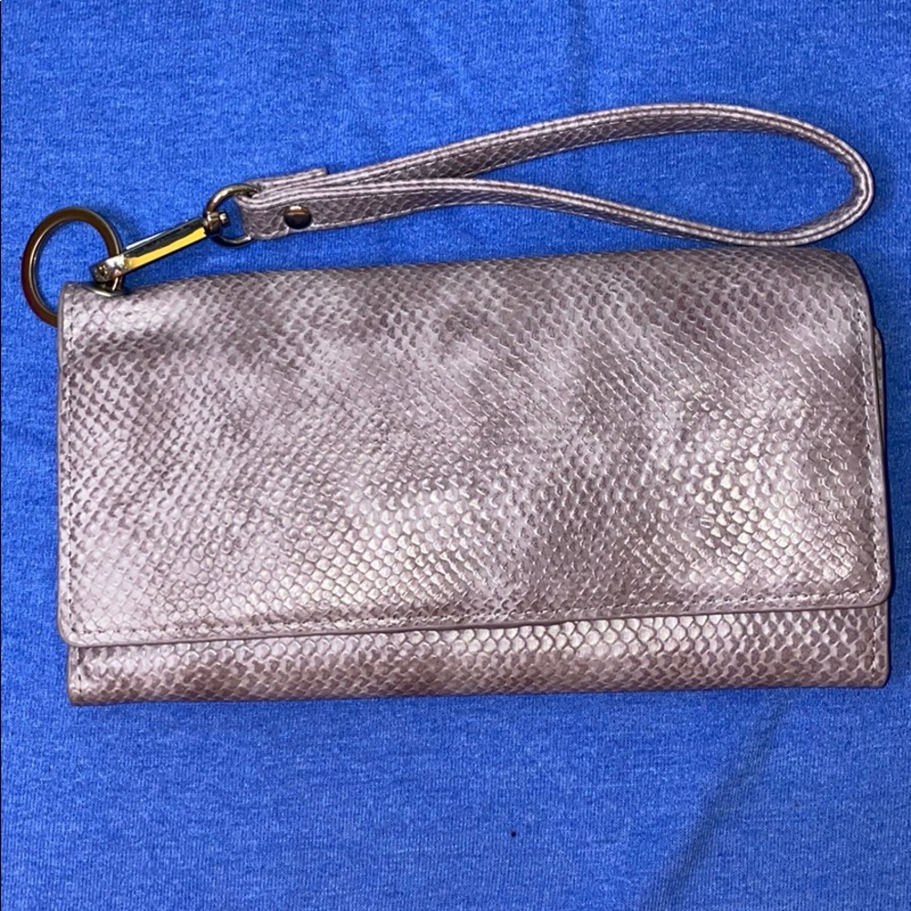 Purple Crocodile Wristlet